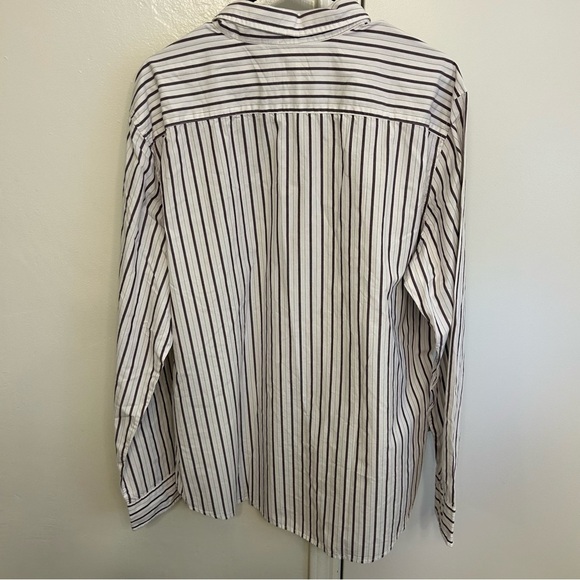 Levi's Classic One Pocket Men's XL Striped Button Down Shirt - White and Purple - Picture 10 of 12